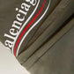 BALENCIAGA Logo-embroidered Cotton-jersey Khaki T-shirt