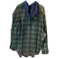 BALENCIAGA  Hooded Distressed Flannel Shirt