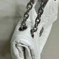 BALENCIAGA Monaco Medium White Leather Shoulder Bag